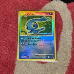 Manaphy [Reverse Holo] #9/130 – Pokémon Diamond & Pearl – Played Condition